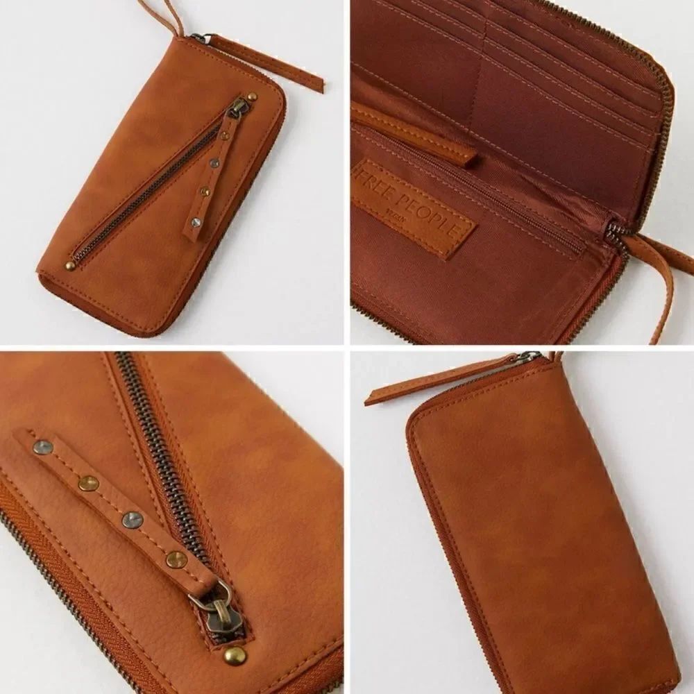NWT! Free People Distressed Vegan Wallet